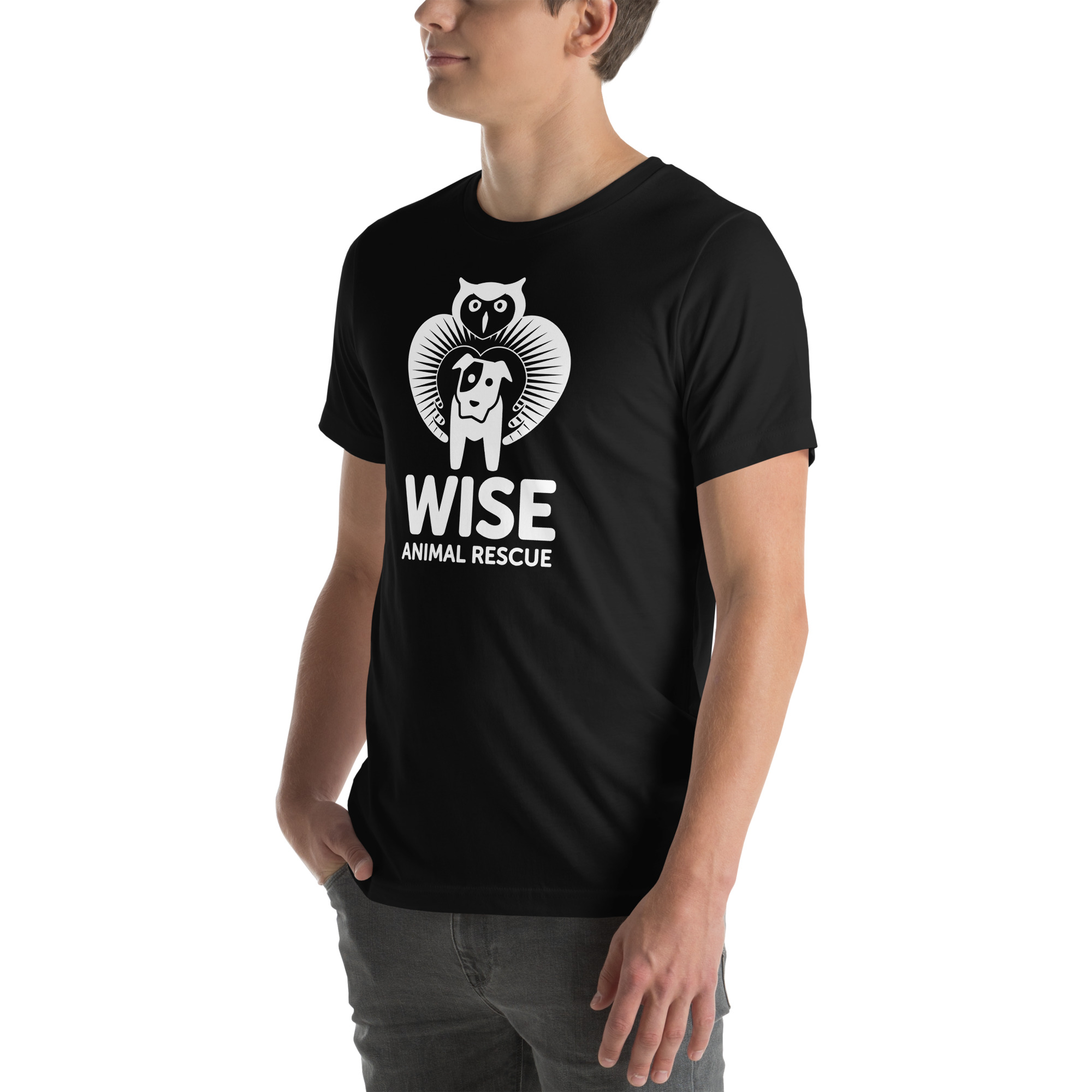 WISE Unisex T-Shirt with white logo - Image 4